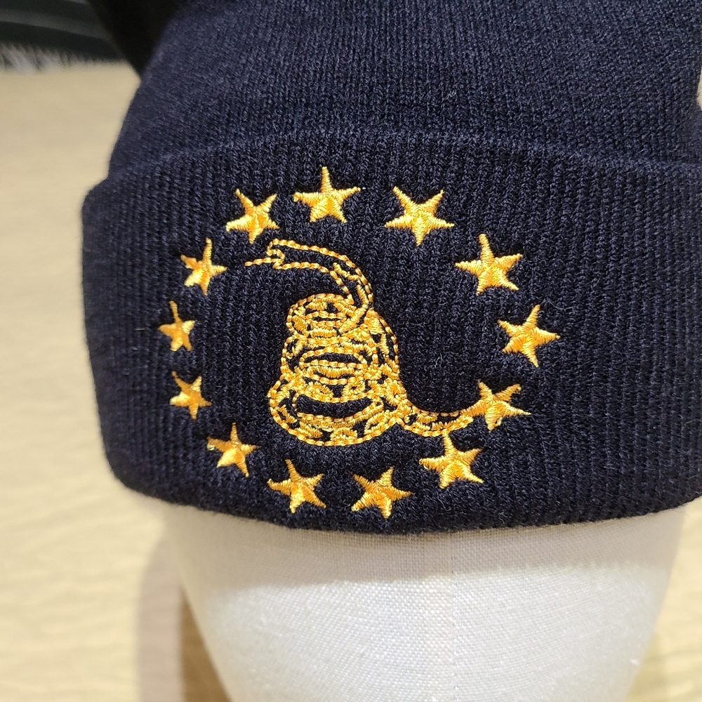 Gadsden Flag Don't Tread on me Patriots embroidered beanie